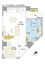 ライオンズマンション駒込第2 1LDKの間取図画像