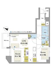 ルックハイツ北新宿壱番館 2LDKの間取図画像