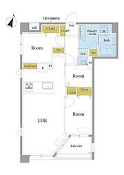 ゼクシア大宮上落合 3LDKの間取図画像