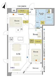 ゼクシア大宮上落合 3LDKの間取図画像