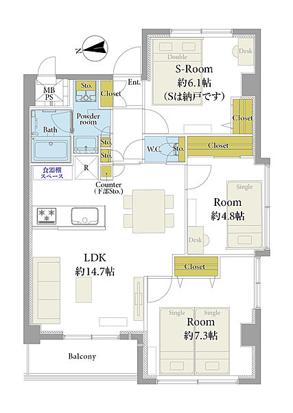 間取りを拡大表示