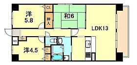 兵庫県神戸市垂水区塩屋町字大谷（賃貸マンション3LDK・2階・68.27㎡） その2