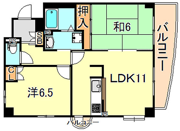 兵庫県明石市大久保町ゆりのき通１丁目(賃貸マンション2LDK・5階・59.50㎡)の写真 その2