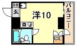サニーパレス神陵台 ワンルームの間取図画像