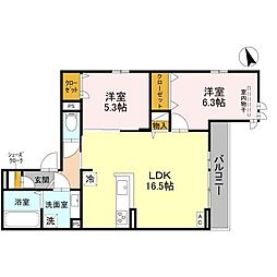 間取図画像 2LDK