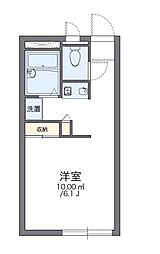 レオパレス松川 1Kの間取図画像