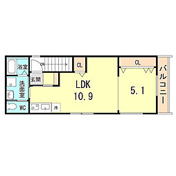 間取図画像 1LDK