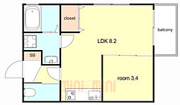 間取図画像 1LDK