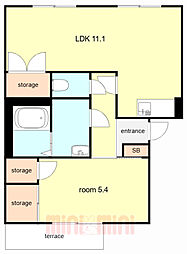 メゾン・ウエスト 1LDKの間取図画像