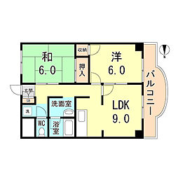 ドリーム寺池 2LDKの間取図画像