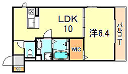ノースビレッジ明石 1LDKの間取図画像