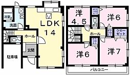 エナール桃山2 4LDKの間取図画像