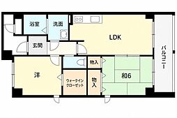 グレイス大久保 2LDKの間取図画像