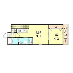 ジーメゾン垂水 1LDKの間取図画像