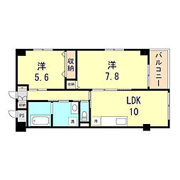 MaisonAkashi 2LDKの間取図画像