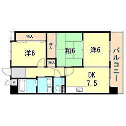 スクエア・ヴィレッジ 3DKの間取図画像