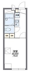 レオパレスウェストスター 1Kの間取図画像