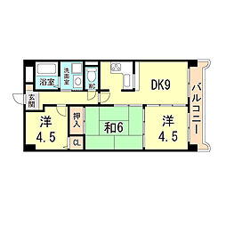 セラヴィ 3DKの間取図画像