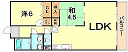 エクセル舞子 2LDKの間取図画像