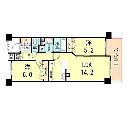 ワコーレ垂水五色山一丁目 2LDKの間取図画像