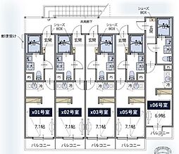 ソレイユ七里 ワンルームの間取図画像