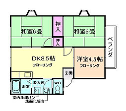 ラフィーネクレハ 3DKの間取図画像
