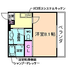 ISE-Grand池田2 1Kの間取図画像