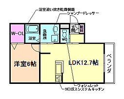 ロジェ・グランデュール 1LDKの間取図画像