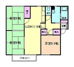 エクセルコート池田 3LDKの間取図画像