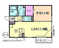 ティアレ 1LDKの間取図画像