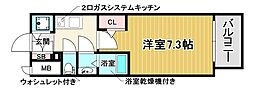 ファーストフィオーレ川西プリモ 1Kの間取図画像
