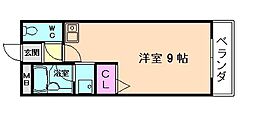 パルハイツ加茂 ワンルームの間取図画像