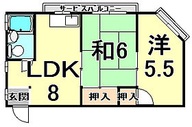 兵庫県尼崎市東難波町４丁目（賃貸マンション2LDK・4階・33.00㎡） その2