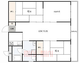 兵庫県伊丹市稲野町１丁目（賃貸マンション3LDK・6階・65.61㎡） その2