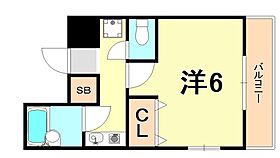 兵庫県尼崎市武庫之荘４丁目（賃貸マンション1K・2階・21.93㎡） その2