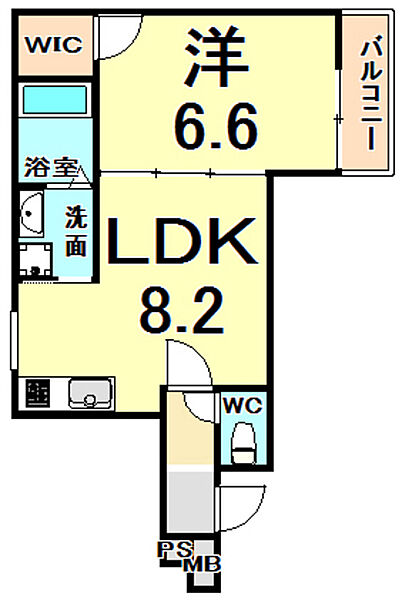 兵庫県尼崎市西本町１丁目(賃貸アパート1LDK・2階・35.43㎡)の写真 その2