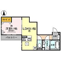 兵庫県尼崎市南武庫之荘３丁目（賃貸アパート1LDK・1階・38.86㎡） その2