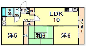 兵庫県伊丹市野間７丁目（賃貸マンション3LDK・2階・57.50㎡） その2