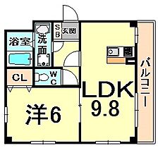 兵庫県伊丹市平松４丁目（賃貸マンション1LDK・2階・38.40㎡） その2