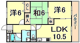 兵庫県尼崎市東七松町１丁目（賃貸マンション3LDK・3階・67.00㎡） その2