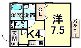 兵庫県伊丹市梅ノ木５丁目（賃貸アパート1K・1階・29.44㎡） その2