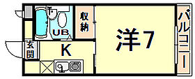 兵庫県伊丹市伊丹３丁目（賃貸マンション1K・4階・21.35㎡） その2