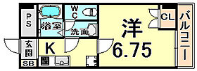 兵庫県尼崎市武庫之荘２丁目（賃貸マンション1K・1階・24.00㎡） その2