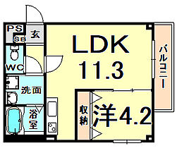 兵庫県尼崎市東難波町４丁目（賃貸マンション1LDK・2階・36.04㎡） その2