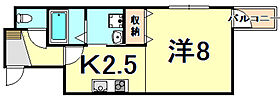 兵庫県尼崎市塚口町２丁目（賃貸マンション1K・3階・30.36㎡） その2