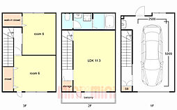 La Luce OSAKA Ovest 2LDKの間取図画像