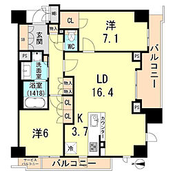 間取図画像 2LDK