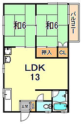 間取図画像 2LDK