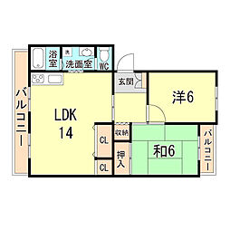明石貴崎鉄筋住宅5号棟 2階