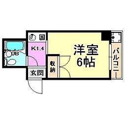 間取図画像 1K